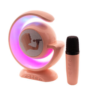 PARLANTE G RGB C/MICROFONO ROSADO (JTPAR990ROSA)