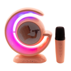 PARLANTE G RGB C/MICROFONO ROSADO (JTPAR990ROSA)