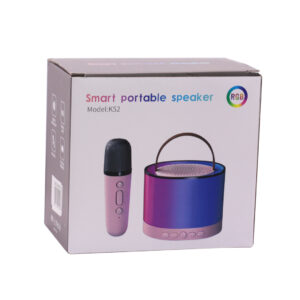 PARLANTE PORTATIL CON x2 MICROFONO INALAMBRICO RGB ROSADO (JTPAR997ROS)
