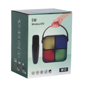 PARLANTE PORTATIL CON MICRONOFONO 4 LUCES ROSADO (JTPAR998ROS)
