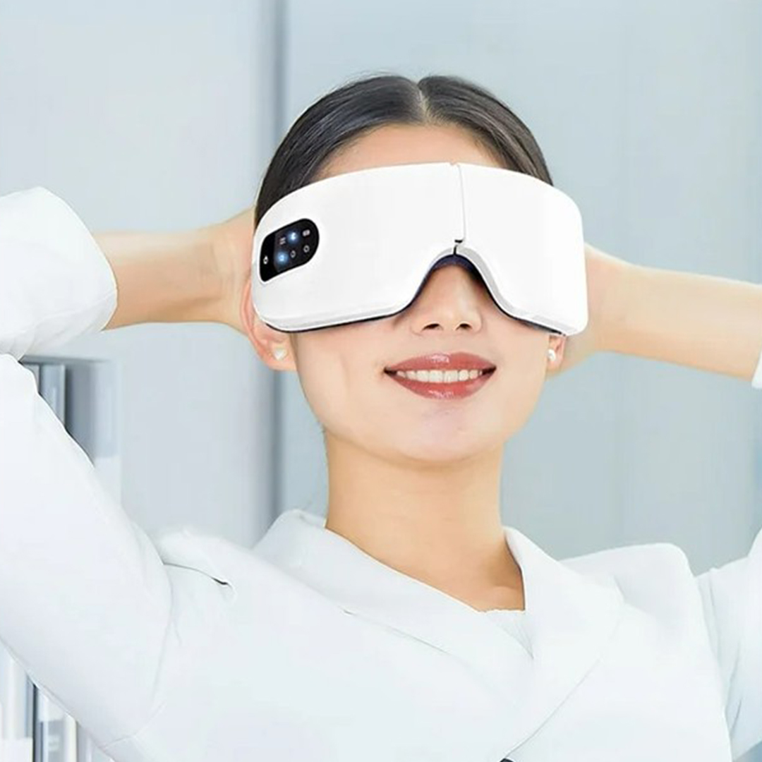 MASAJEADOR DE OJOS RECARGABLE CON MUSICA BLUETOOTH BLANCO (JTSEEN310) - Image 2