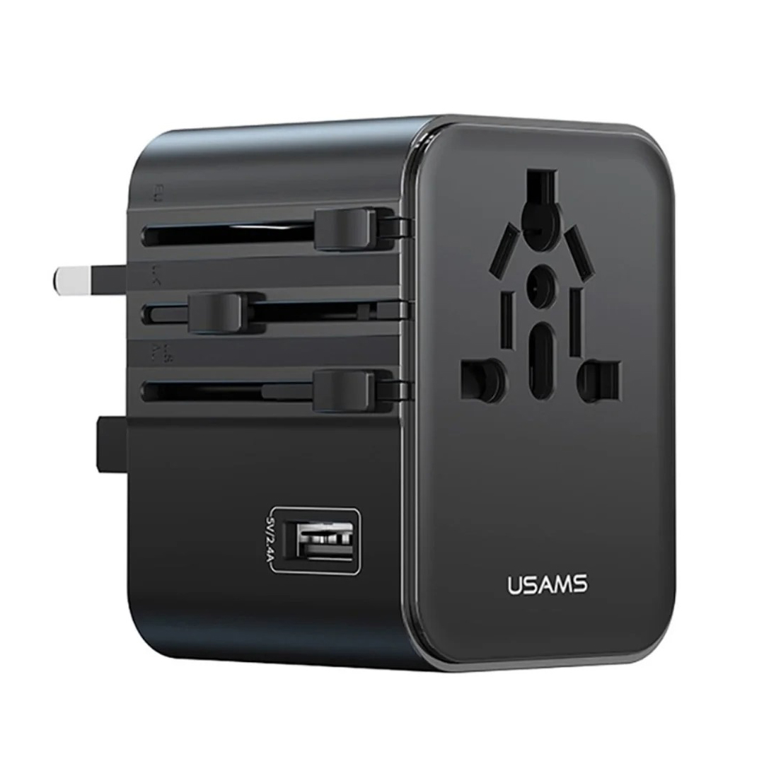 ADAPTADOR DE VIAJE USAMS USB + 2X TIPO C 17W (JTUSAMS006) - Image 2
