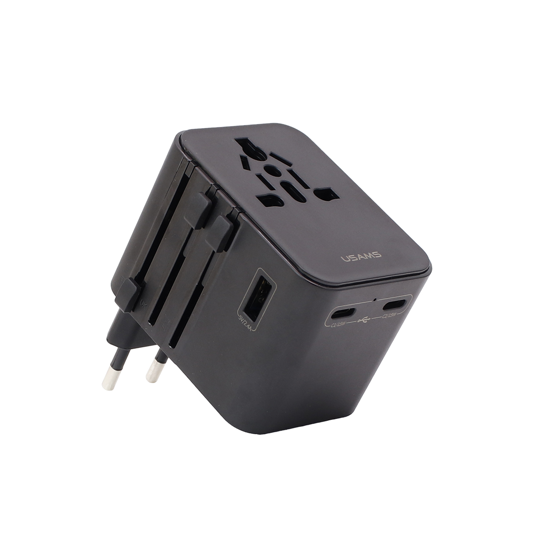 ADAPTADOR DE VIAJE USAMS USB + 2X TIPO C 17W (JTUSAMS006) - Image 3