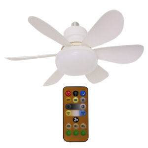 LAMPARA VENTILADOR DE TECHO E27 CON CONTROL REMOTO LED 30W (JTVENT032)