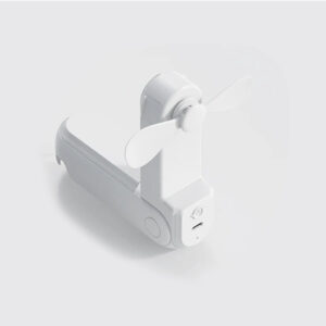 MINI VENTILADOR PORTATIL DE MANO CON LINTERNA BLANCO (JTVENT034)