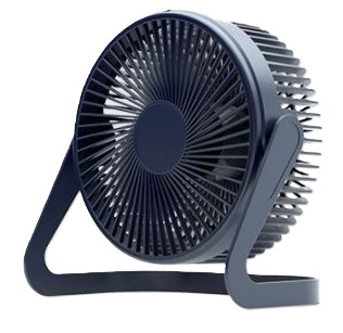 VENTILADOR DE ESCRITORIO USB CON INCLINACION REGULABLE 360° AZUL (JTVENT040AZU)