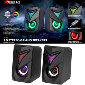 PARLANTES GAMER XTRIKE ME SK-405 RGB NEGRO (JTXTRIKE141)
