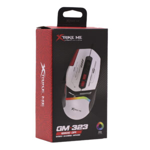 MOUSE GAMER XTRIKE ME GM-323 RGB 12800 DPI BLANCO (JTXTRIKE150)