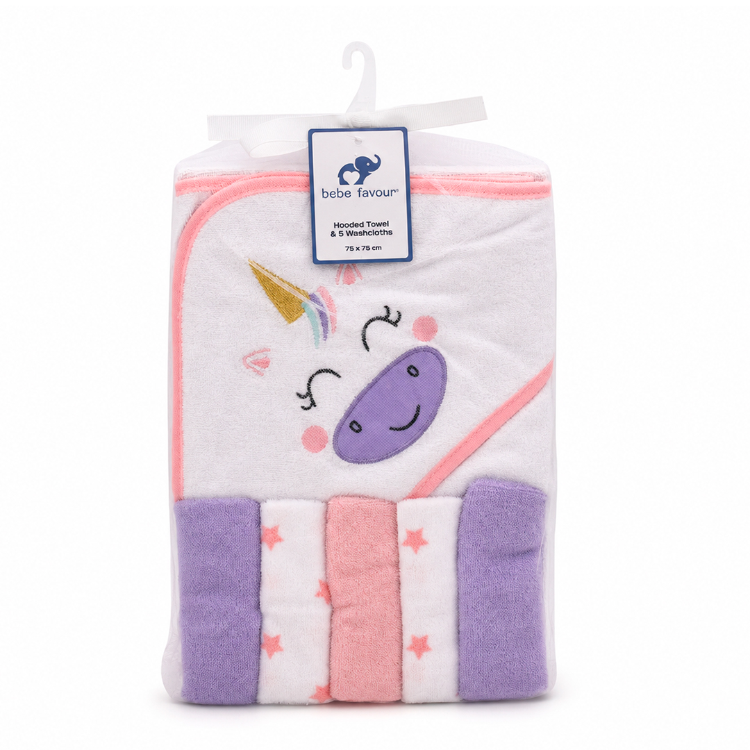 SET TOALLA CON CAPUCHA + BABITAS X5 (JTBABYQA2019) - Image 2