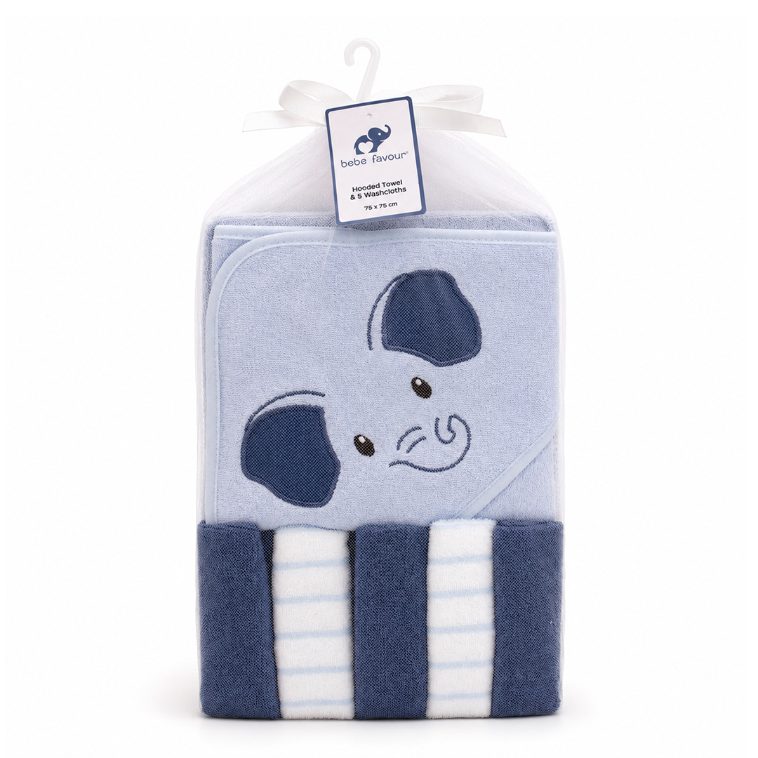 SET TOALLA CON CAPUCHA + BABITAS X5 (JTBABYQA2019) - Image 3