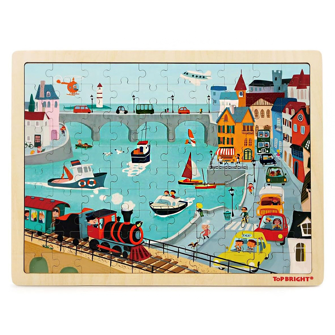 PUZZLE DE MADERA DE CIUDADES 100 PIEZAS (JTBABYTB6032)