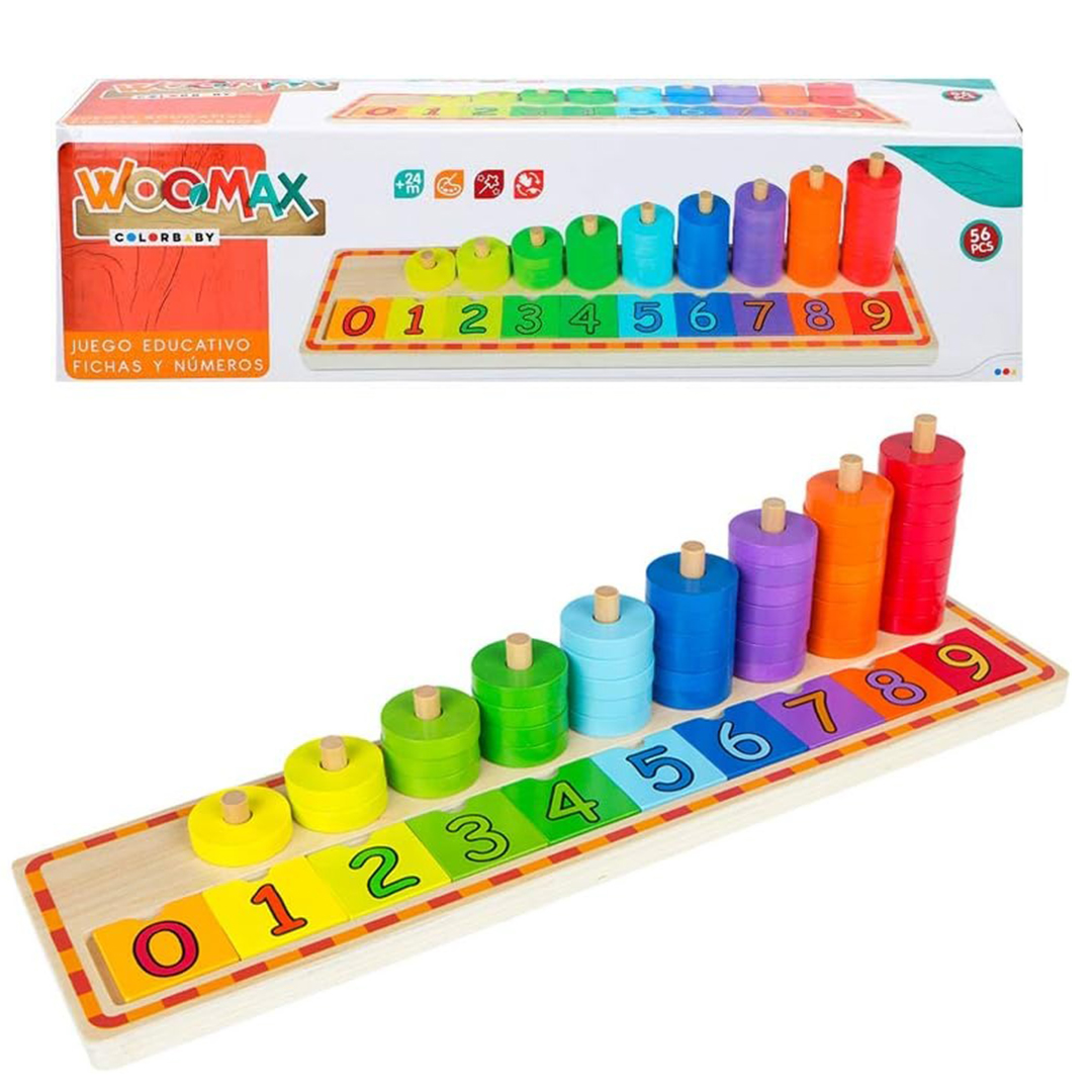 JUEGO TABLERO MATEMATICO CONTEO DE NUMEROS Y RECONOCIMIENTO (JTBABYTB6066)