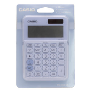 CALCULADORA CASIO MS-20UC-LB CELESTE SOLAR/A PILA (JTCASIO017)