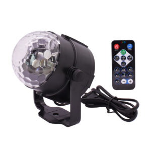 MEDIA BOLA LUZ LED UV A CONTROL REMOTO 220V NEGRO (JTFIEST133)