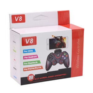 JOYSTICK INALAMBRICO RECARGABLE SOPORTE PARA CELULAR NEGRO (JTGAME058)