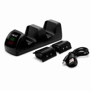 ESTACION BASE DE CARGA DOBLE PARA CONTROLES XBOX CON BATERIAS (JTGAME138)