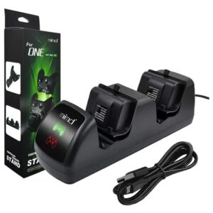 ESTACION BASE DE CARGA DOBLE PARA CONTROLES XBOX CON BATERIAS (JTGAME138)