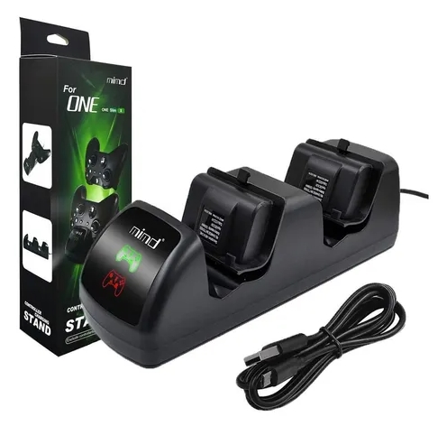 ESTACION BASE DE CARGA DOBLE PARA CONTROLES XBOX CON BATERIAS (JTGAME138)