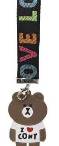 LLAVERO DE SILICONA OSITO BROWN I LOVE CONY (JTHOG983)
