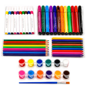SET DE ARTE INFANTIL CON BOLSO KIT DE PINTURA Y DIBUJO SIRENA ROSADO (JTJUG1026SIR)