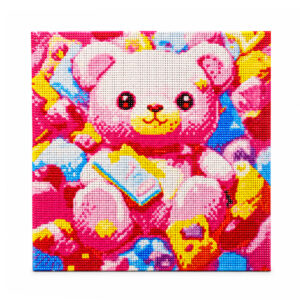 KIT DE PINTURA DE DIAMENTE 5D MOSAICO 30X30CM DISEÑO OSITO KAWAII (JTJUG1027-3)