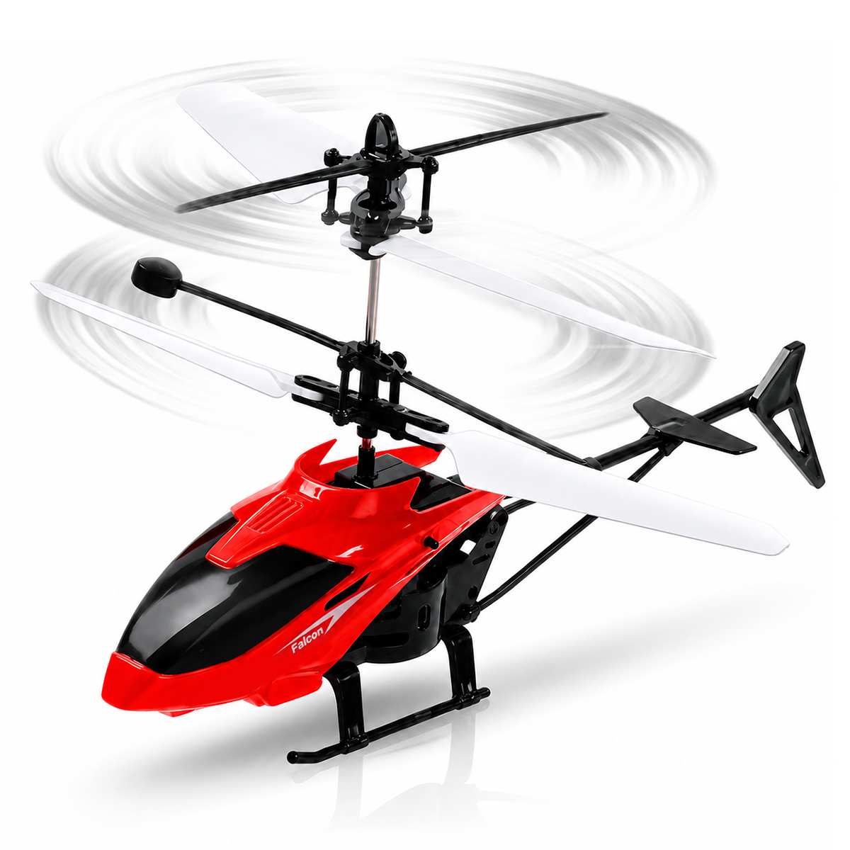 HELICOPTERO A CONTROL REMOTO LUZ LED RECARGABLE ROJO (JTJUG1033ROJ)