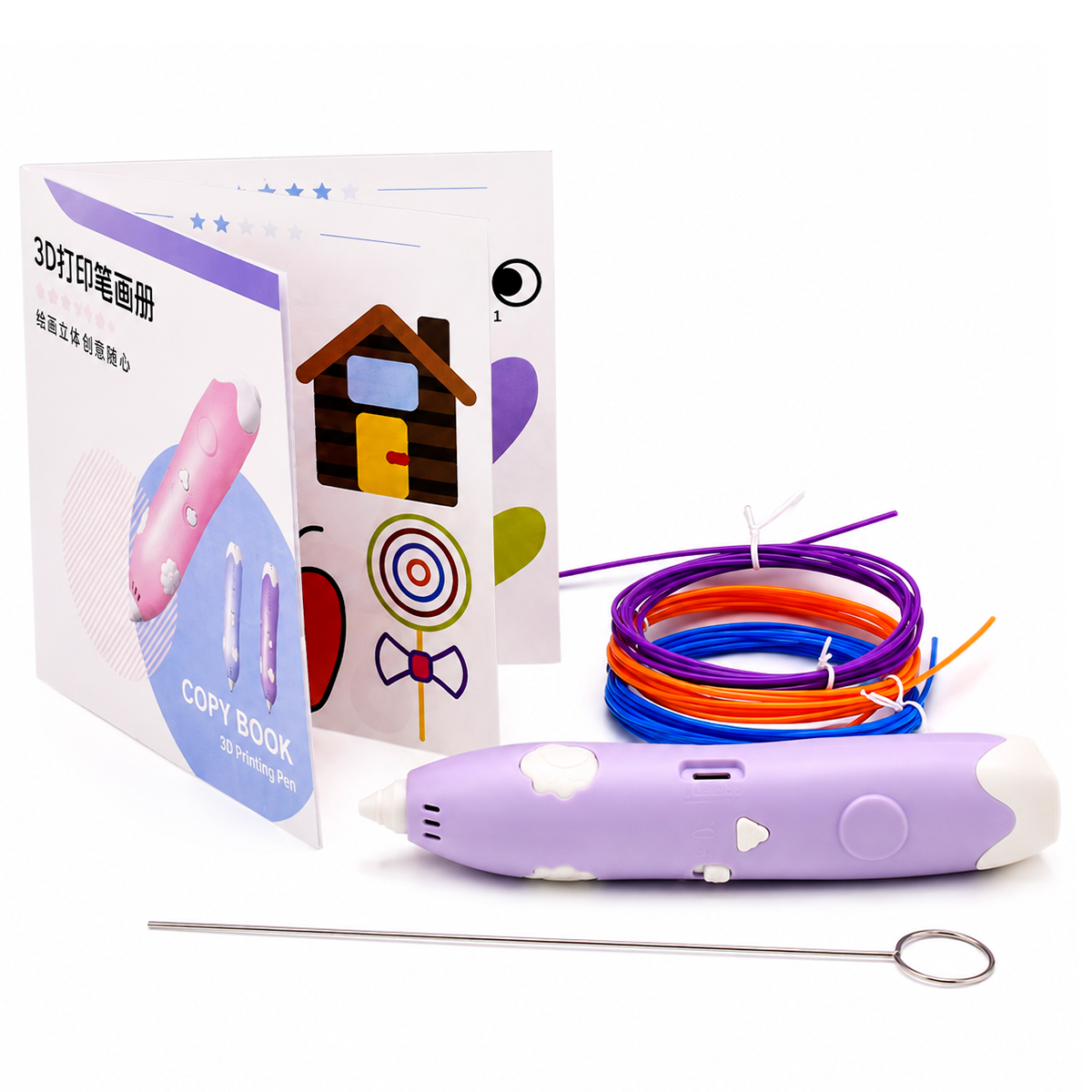 LAPICERA 3D DE DIBUJO IMPRESION INFANTIL CON FILAMENTO VIOLETA (JTJUG1039MOR) - Image 3