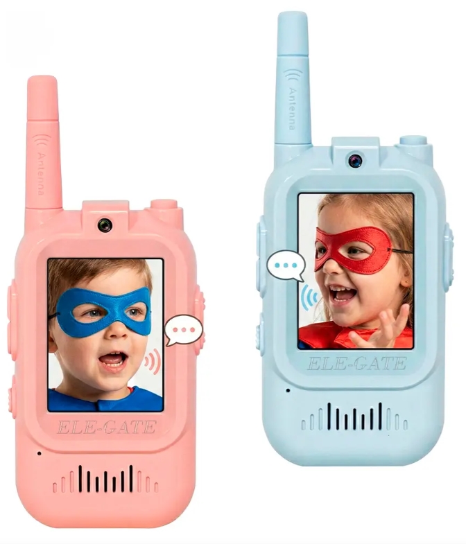 WALKIE TALKIE INFANTIL X2 CON VIDEOLLAMADA ROSA AZUL (JTJUG1045)