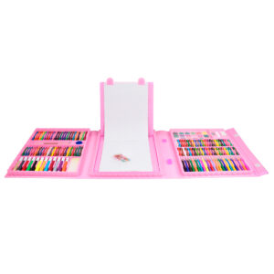 SET KIT DE ARTE 208 PIEZAS VALIJA INFANTIL CON ATRIL ROSADO (JTJUG314ROS)