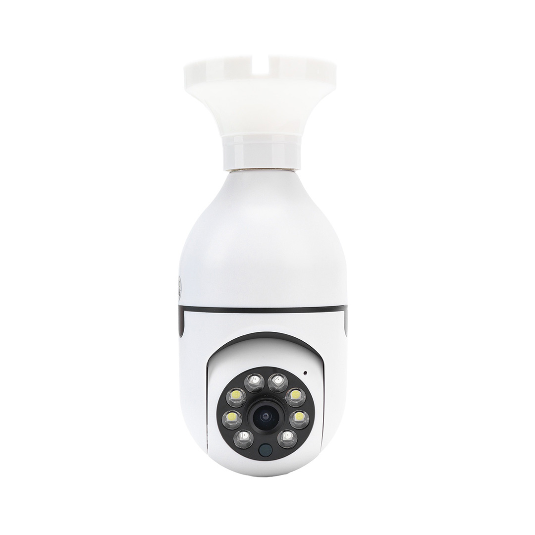 CAMARA DE SEGURIDAD LAMPARA FOCO WIFI E27 360° 8 LEDs VISION NOCTURNA (JTSEGU036)