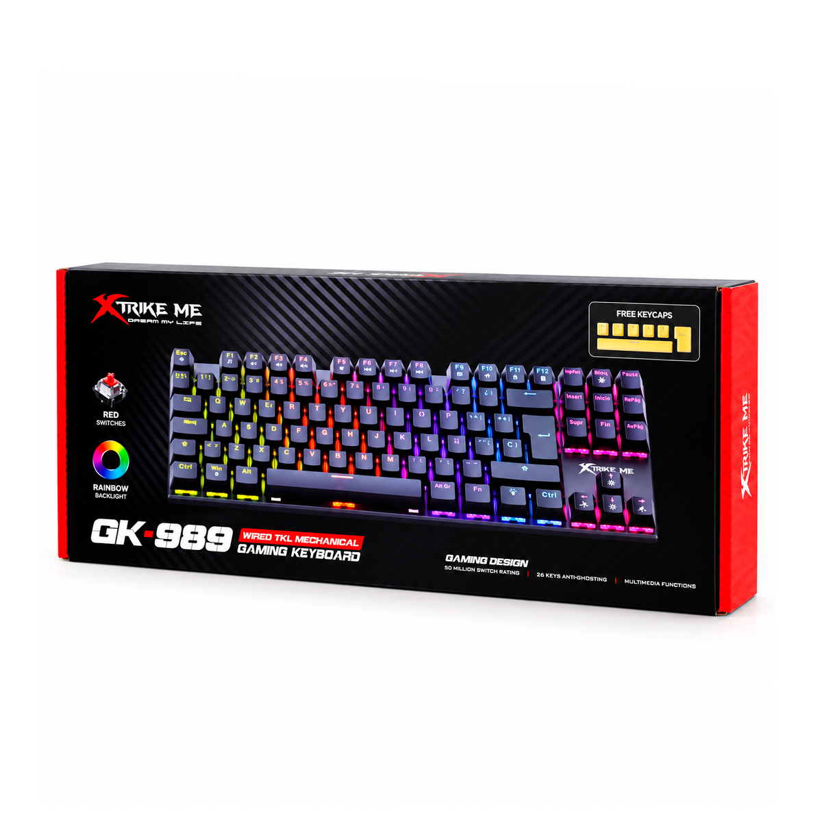 TECLADO MECANICO GAMER XTRIKE ME GK-989B TKL (JTXTRIKE145) - Image 3