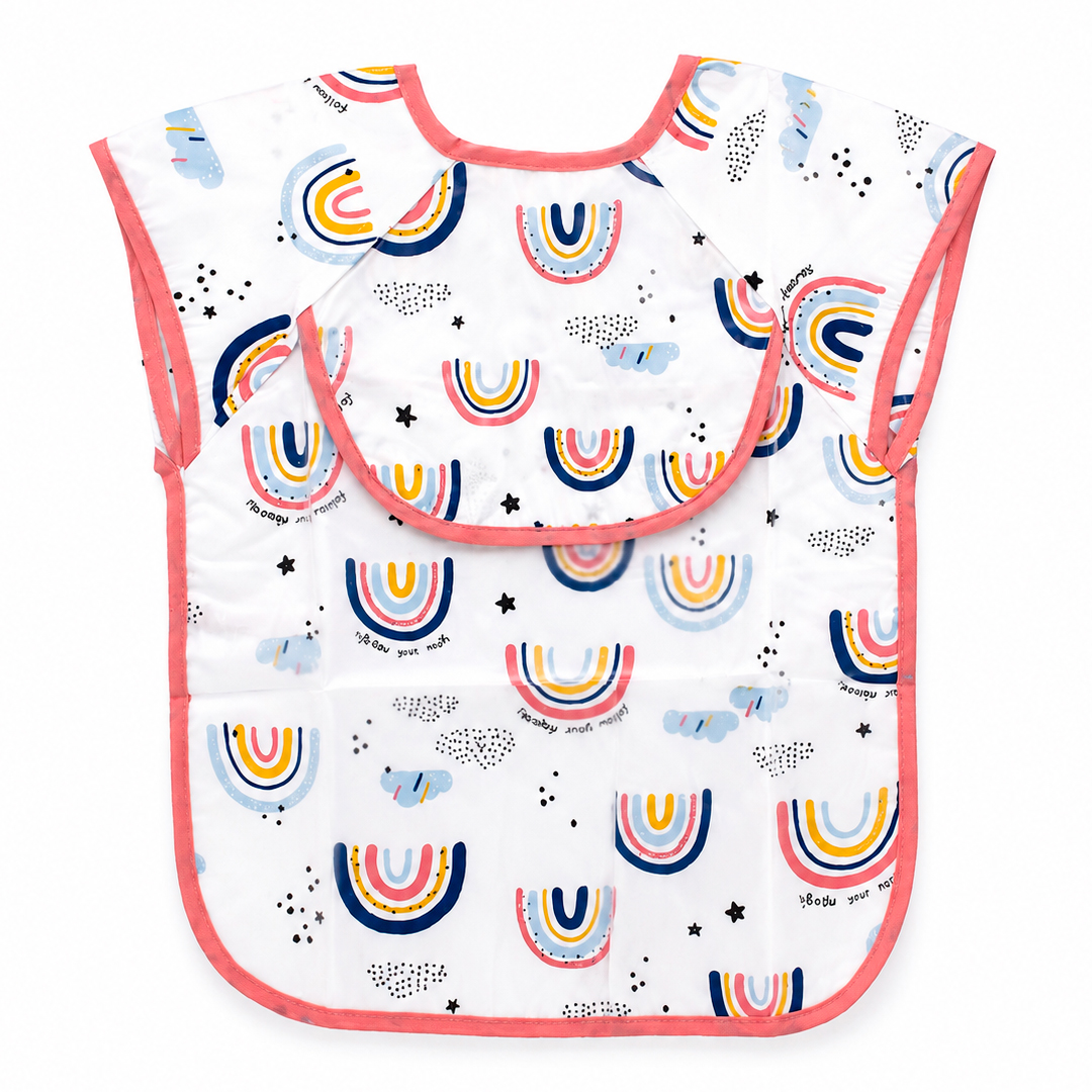 BABERO TIPO POLERA IMPERMEABLE DISEÑO SAFARI AZUL (JTBABYPQ9218) - Image 3