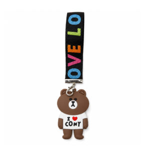 LLAVERO DE SILICONA OSITO BROWN I LOVE CONY (JTHOG983)