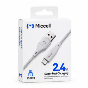 CABLE USB A LIGHTNING MICCELL VQ-D06 1M 2.4A BLANCO (JTMICC060)