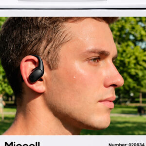 AURICULAR INALAMBRICO MICCELL BH08 OWS DEPORTIVOS NEGRO (JTMICC129)