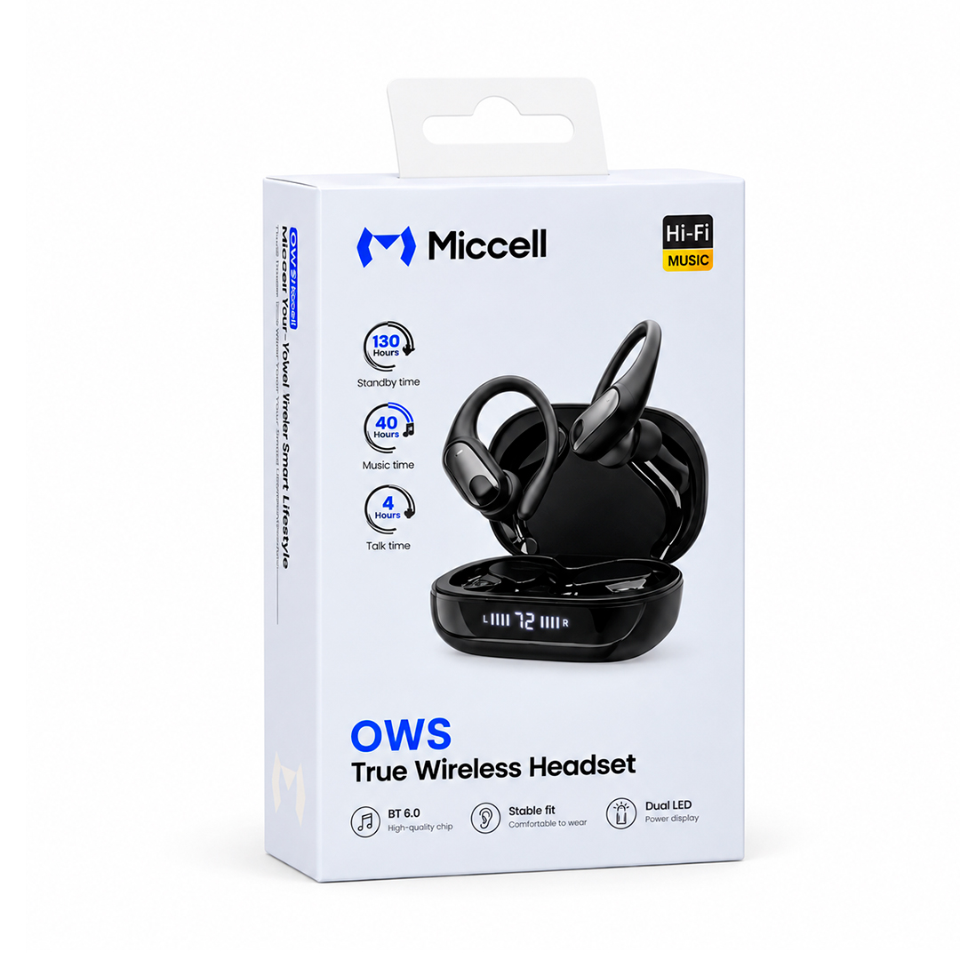 AURICULAR INALAMBRICO MICCELL BH08 OWS DEPORTIVOS NEGRO (JTMICC129) - Image 3
