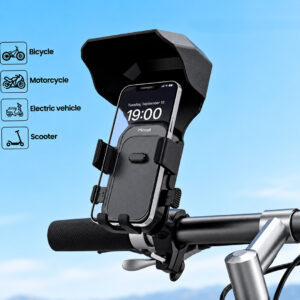 SOPORTE PARA CELULAR DE MOTO MICCELL CH38B CON VISERA PARASOL (JTMICC134)