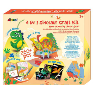 SET DE ARTE Y MANUALIDADES KIT CRAFT 4 EN 1 DINOSAURIOS (JTBABYAV060)