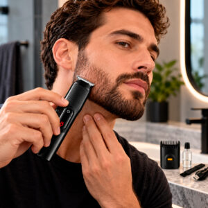 CORTA PELO Y BARBA HTC INALAMBRICA AT-519 NEGRO (JTELEC472)