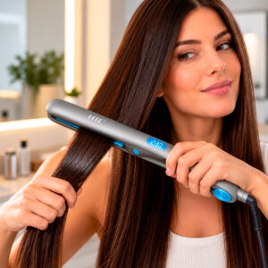 PLANCHITA ALISADOR DE CABELLO HTC JK-7067 TITANEO GRIS (JTELEC473)
