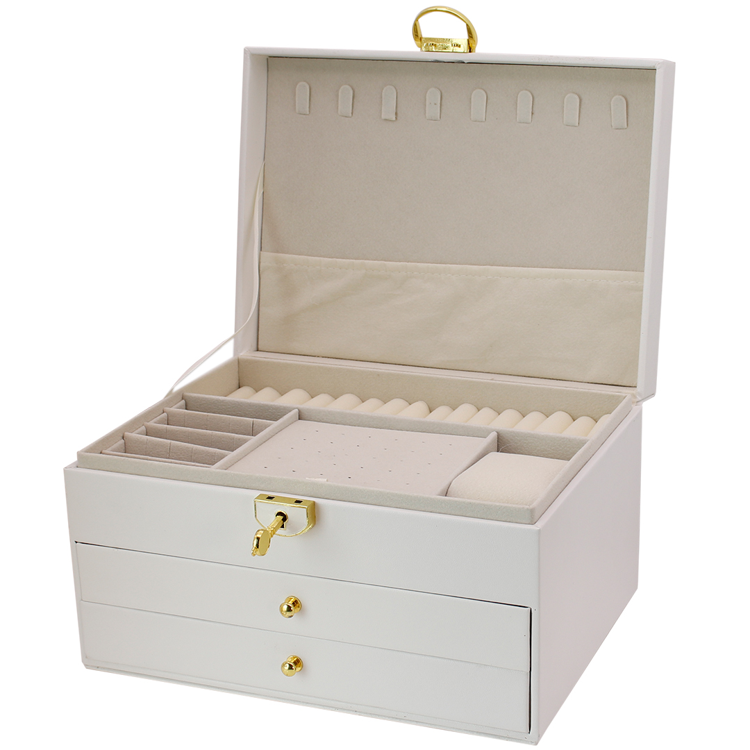 ALHAJERO ORGANIZADOR 3 PISOS CON LLAVE BLANCO (JTHOG1112)
