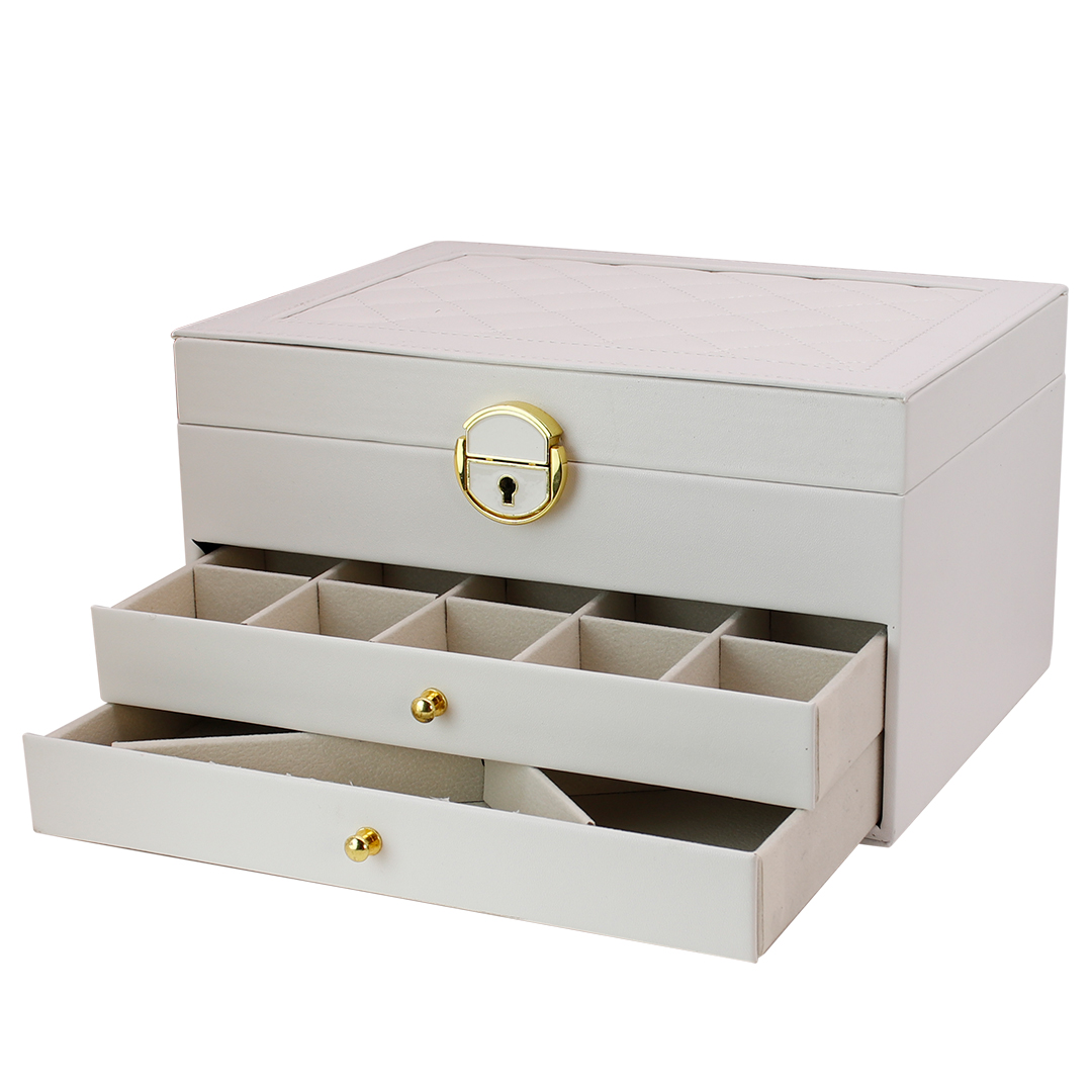ALHAJERO ORGANIZADOR 3 PISOS CON LLAVE BLANCO (JTHOG1112) - Image 3