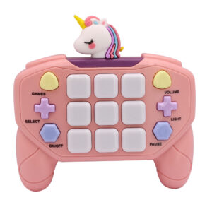 CONSOLA DE EMPUJE RAPIDO LUZ Y SONIDO UNICORNIO ROSADO (JTJUG337ROS)