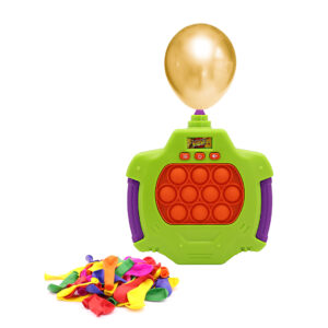 CONSOLA POP IT LUZ Y SONIDO INFLA GLOBO VERDE (JTJUG345)