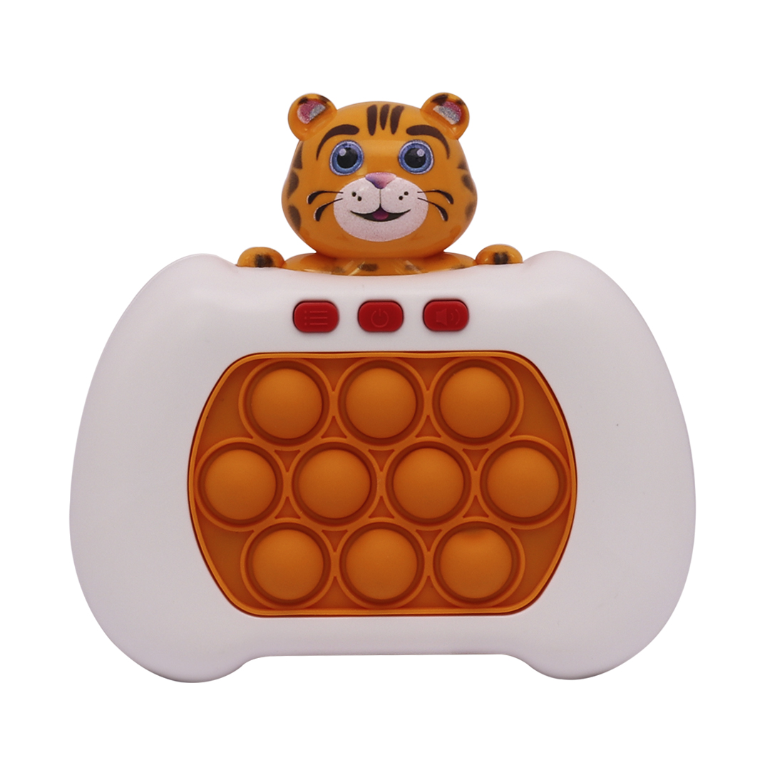 CONSOLA POP IT CON LUZ Y SONIDO TIGRE NARANJA (JTJUG931TIGRE)