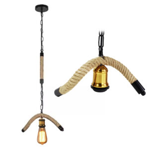 LAMPARA COLGANTE VINTAGE CADENA CUERDA E27 (JTLAMP184)