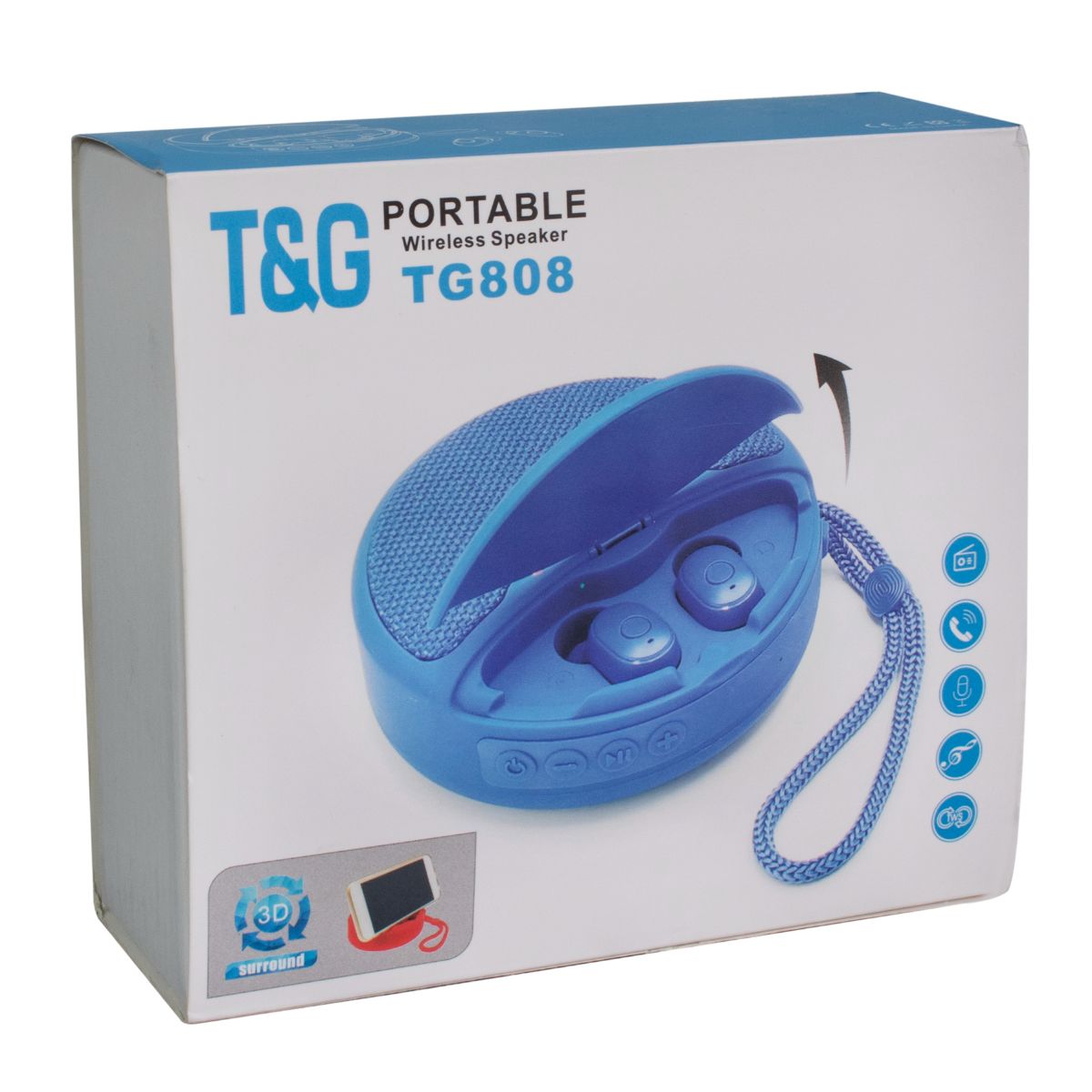 PARLANTE AURICULAR INALAMBRICO BT TWS T&G 2 EN1 TG808 (JTPAR949) - Image 4