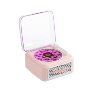 PARLANTE CON LUZ RETRO FM TOCADISCOS ROSADO (JTPAR999ROS)