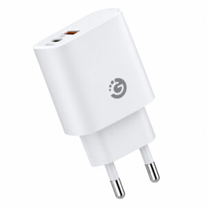 CARGADOR ADAPTADOR GOLDTECH USB + USB TIPO C BLANCO (JTSTAND020)