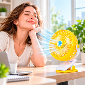 VENTILADOR PORTATIL RECARGABLE USB CON CLIP DE AGARRE (JTVENT016)